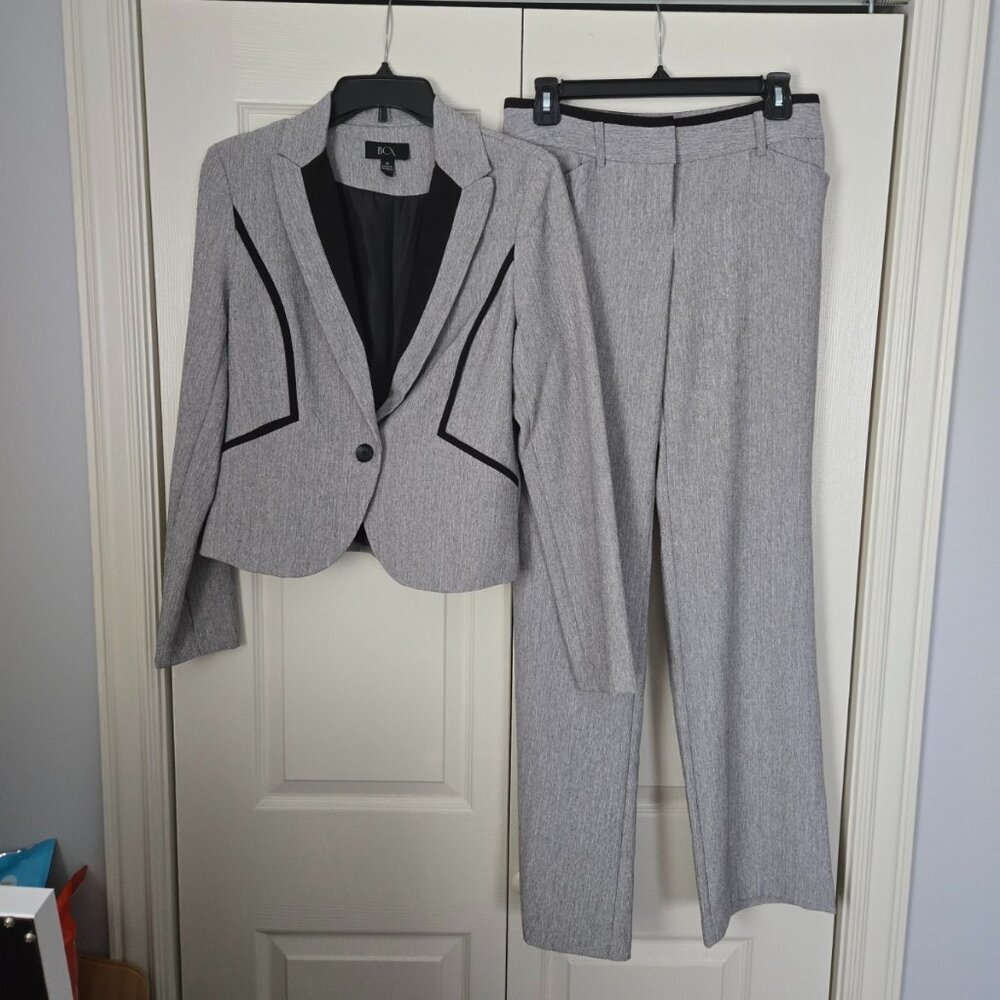 BCX 2 Piece Gray Pant Suit Set for Junior's